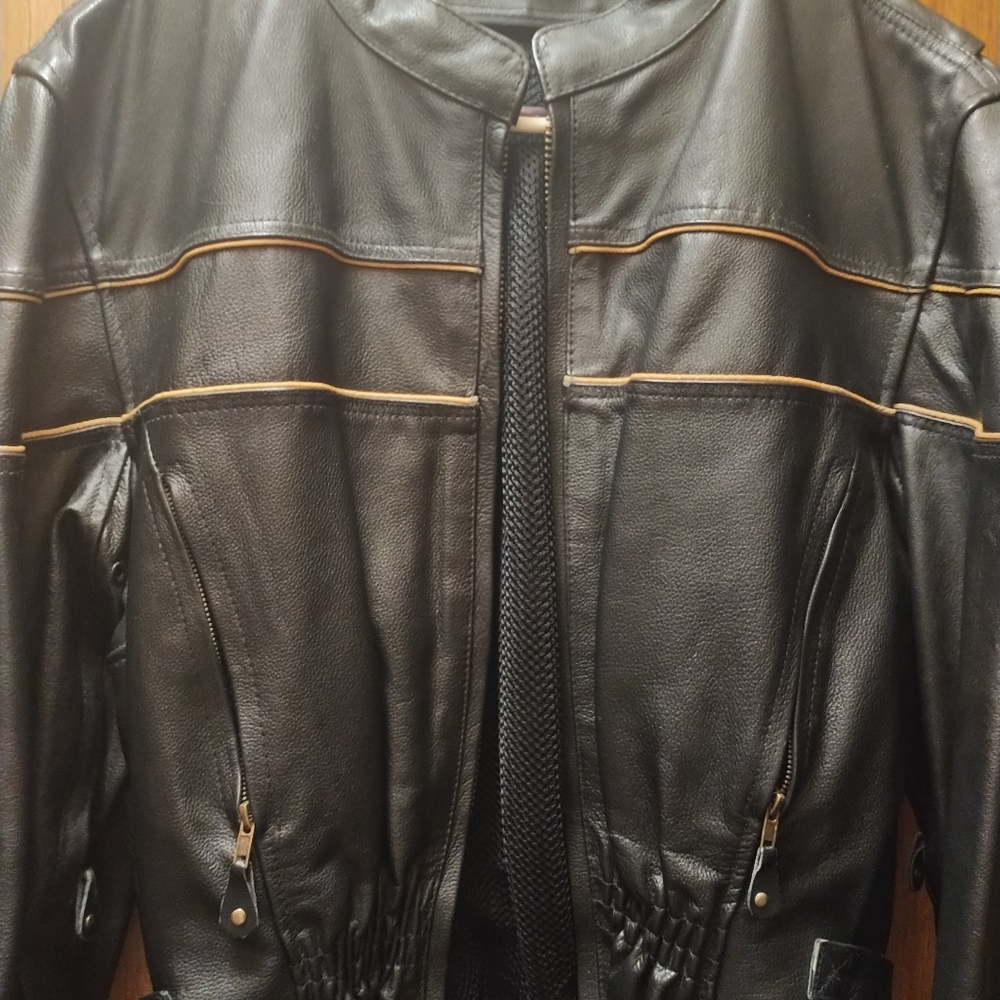 Women's biker leather jacket